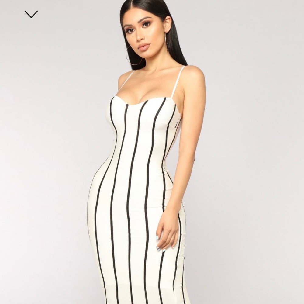 Fashion Nova Twerkin’ And Workin’ Stripe Dress